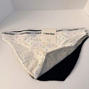 NWT Calvin Klein  Women's 3-Pk. Modern Logo Bikini Underwear XLarge Retail $33